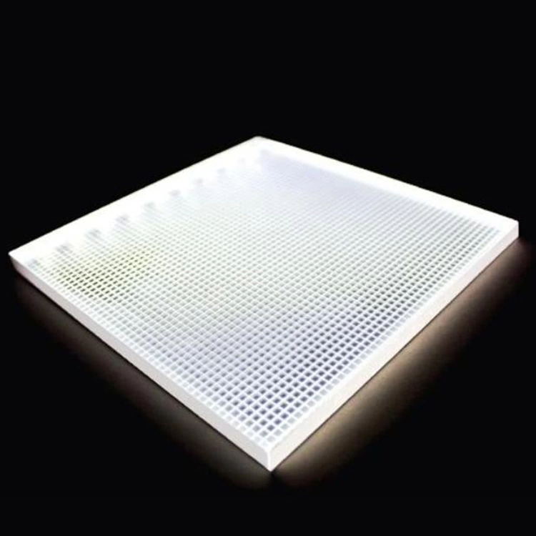 Hoja acrílica del panel de guía de luz LED con grabado láser